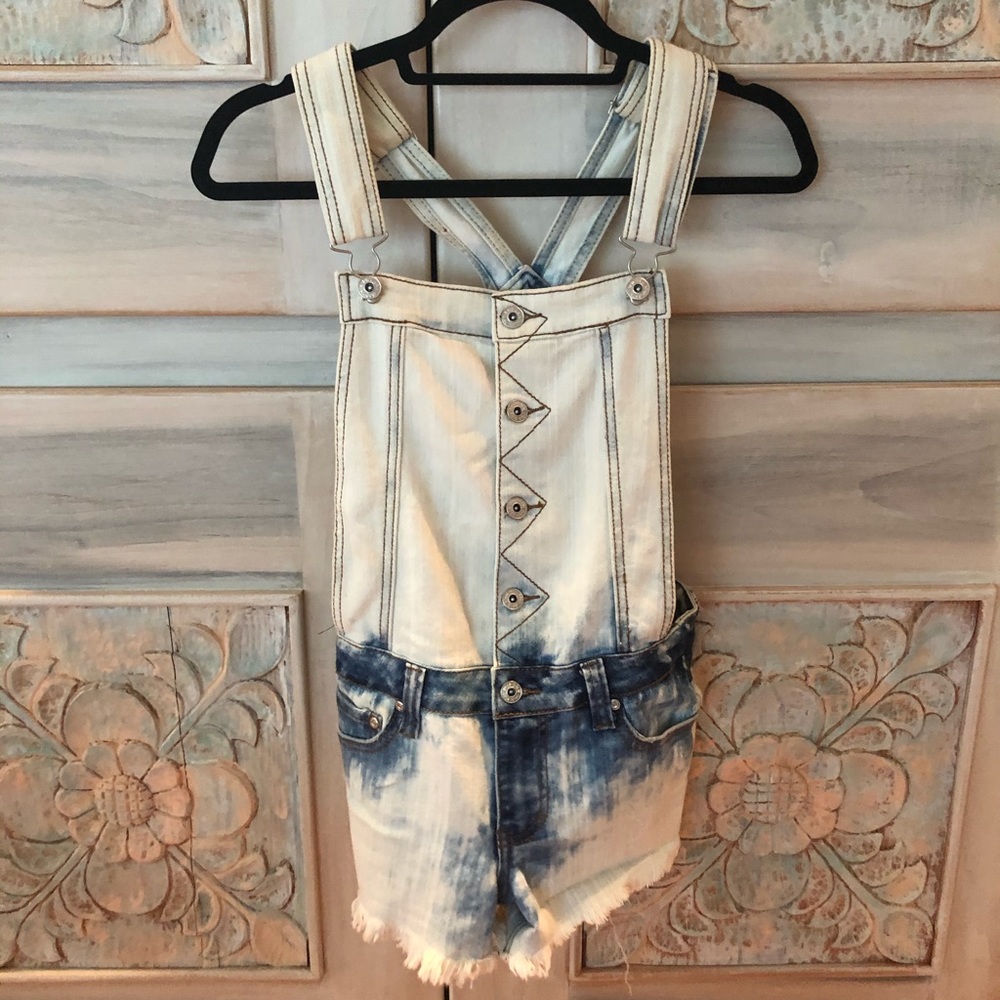 Deja Bleu Light Blue Jean Short Overalls
